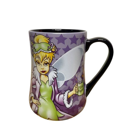 Disney Parks Tinkerbell Mornings Aren’t Magical Coffee Tea Mug 16oz Purple - Picture 1 of 6
